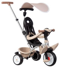 Tříkolka a kočárek 2v1 s vysokou opěrkou Baby Balade Tricycle Beige Smoby s brzdou slunečníkem a tichými EVA koly od 10 měsíců