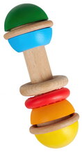 Drevená hrkálka Baby Grasping Toy Rattle Stick Eichhorn od 3 mes