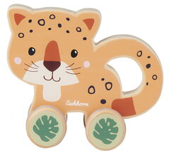 Drevené autíčko jaguár Baby Push Animal BeWild Eichhorn dĺžka 10 cm od 12 mes