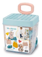 Építőjáték kerekes dobozban BB Abrick Écoiffier 40 nagy kocka 12 hó-tól