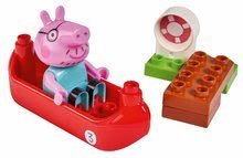 Joc de construit Peppa Pig Starter Sets PlayBIG BLOXX cu o figurină într-o barcă de la 1,5-5 ani
