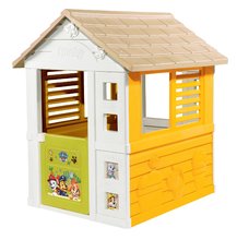 Căsuță Paw Patrol Playhouse Smoby cu 2 geamuri cu jaluzele, obloane glisante si 1ușă mică cu filtru UV de la 2 ani