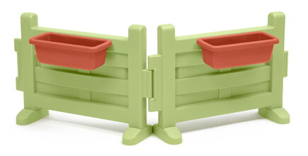 Előkert két virágtartóval Smoby Neo Jura Lodge és Friends House házikókhoz UV védelemmel