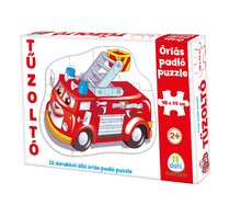 Puzzle podlahové požiarne auto Dohány veľké 12 dielov od 24 mes