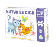 Puzzle podlahové psík a mačička Dohány veľké 12 dielov od 24 mes