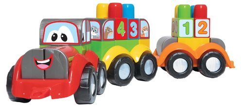 Traktor utánfutóval 123-ABC Dohány készségfejlesztő kockákkal 12 hó-tól DH813