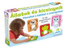 Pexeso zvieratká s mláďatkami Dohány pamäťová hra 24 dielov od 18 mes