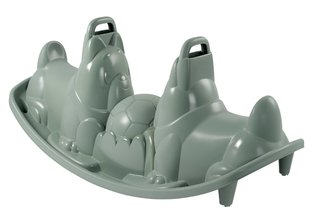 Hojdačka obojstranná s ergonomickými sedadlami Pes Green Dogs Rocker Life Smoby s držadlami zelená s UV filtrom od 18 mes - model 2025