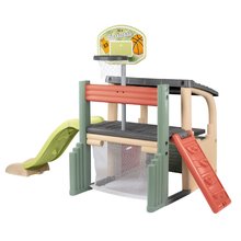Hracie centrum s basketbalovým košom Fun Center Life Smoby 150 cm šmykľavka a futbalová brána s lezeckou stenou s UV filtrom od 24 mes - model 2025