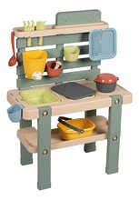 Kuchynka pre záhradníkov Mud Kitchen Life Smoby hra s trávou kvetinami a pieskom 11 doplnkov s náradím a nádržou na vodu od 3 rokov - model 2025 SM840