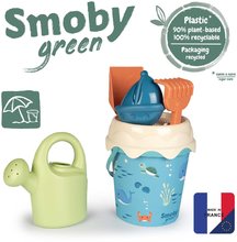 Vedro set z cukrovej trstiny Ocean Bio Sugar Cane Bucket Smoby 6 dielov z kolekcie Smoby Green 100% recyklovateľné od 18 mes