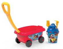 Húzható kiskocsi Mickey Smoby vödör szettel homokozóba (vödör 18 cm) 18 hó-tól