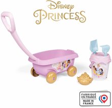 Cărucior de tras Disney Princess Garnished Beach Cart Smoby cu set de găleată de la 18 luni SM867023