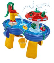 Pistă de apă măsuță Amphie World Waterway AquaPlay cu ciupercă de apă și pompă de apă cu barci și figurine cu accesorii