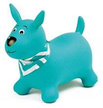 Skákací pes Blue Hopper Dog Ludi s pumpou na nafukovanie modrý od 10 mes LU90042