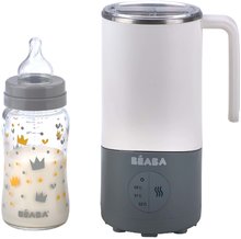 Pregătirea laptelui de orice tip Milk Prep ® White Grey Beaba 450 ml oţel inoxidabil 22°C/37°C/48°C albastru de la 0 luni