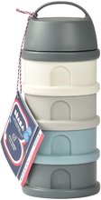 Dozator de lapte praf Formula Milk Container Beaba 4-piese Mineral Grey Blue gri-albastru de la 0 luni