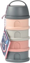 Dozator de lapte praf Formula Milk Container Beaba 4 piese Mineral Grey Pink gri-roz de la 0 luni