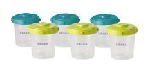 Set 6 dóz na jedlo Beaba 6 Clip 2st age 200ml modrá a neón 912482