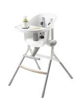 Etetőszék fából Beaba Up&Down High Chair dönthető 6 magasság szürkés-fehér 6-36 hó korosztálynak