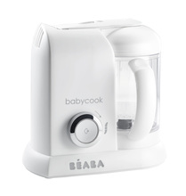 Aparat de gătit pe aburi si mixer Beaba Babycook® Solo alb-argintiu