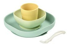 Étkészlet Beaba Silicone meal set szilikonból 4 részes sárga kisbabáknak BE913436