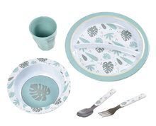 Étkészlet gyerekeknek Beaba Jungle Gift Meal set ajándékcsomagolásban zöld 4 hó-tól BE913459