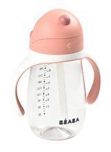 Sticlă bebeluși Sippy Beaba Learning Cup 2in1 Old Pink 300 ml roz cu pai de la 8 luni