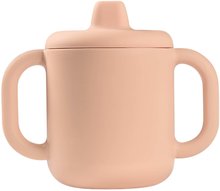 Hrnček pre bábätká Silicone Learning Cup Pink Beaba s vrchnákom na učenie sa piť od 8 mes ružový