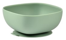 Miska pre bábätká Silicone Suction Bowl Beaba Sage Green zo silikónu zelená od 4 mes