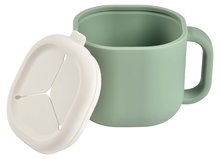 Hrnček pre bábätká Pick 'n' Snack Silicone Snack Cup Beaba Sage Green na učenie sa jesť zelený od 10 mes