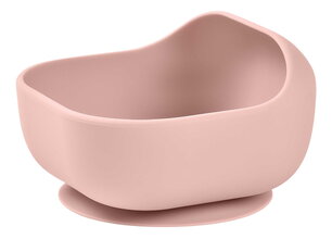 Miska pre bábätká Silicone Suction Bowl Cotton Candy Beaba zo silikónu s prísavkou ružová od 4 mes