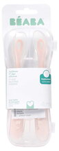 Primele lingurițe de antrenament First Age Silicone Spoons Cotton Candy Sorbet Duo Beaba din silicon pentru hrănire individuală, într-un ambalaj pract