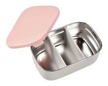 Caserolă pentru mâncare Stainless Steel Lunch Box Beaba Velvet Grey/Dusty Rose 760 ml din oțel inoxidabil gri-roz BE914002