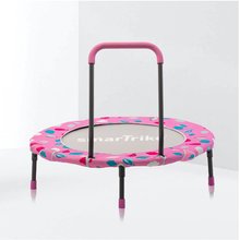 Trampolína Activity Center 3-in-1 Pink smarTrike skládací kulatá s obvodem 92 cm s rukojetí bazénem a 100 ks míčků od 10 měs. ST9200003