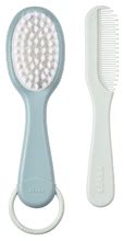 Dětský hřeben a kartáč na vlásky Beaba Baby Brush and Comb Green Blue zelený od 0 měs