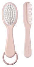 Dětský hřeben a kartáč na vlásky Beaba Baby Brush and Comb Old Pink růžový od 0 měs