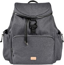 Geantă tip ruscac de înfășat Vancouver Backpack Dark Grey Beaba cu accesorii volum 22 l 42 cm gri