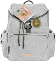 Přebalovací taška jako batoh Vancouver Backpack Heather Grey Beaba s doplňky 22 l objem 42 cm světle šedá BE940268