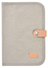 Husa textilă pentru pentru documentația medicală a copilului Health Book Protection Beaba Canvas Pearl Grey gri