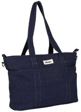 Prebaľovacia taška ku kočíku Madrid Bag Denim Beaba s prebaľovacou podložkou a popruhmi ku kočíku modrá