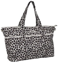 Prebaľovacia taška ku kočíku Madrid Bag XXL Leopard Clay Beaba s prebaľovacou podložkou a popruhmi ku kočíku extra veľká leopardí vzor
