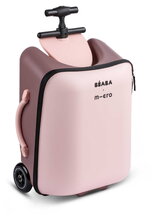 Kufor na kolieskach so sedátkom pre dieťa Carry-On Suitcase With Child Seat Luggage Eazy Sorbet Beaba 2v1 s prídavnými kolieskami pre stabilitu 22 l n