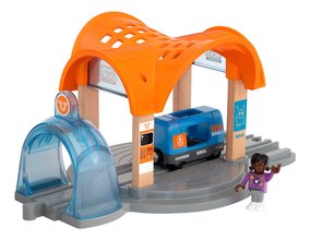 Vlaková stanica s interaktívnym tunelom Smart Tech Sound Station BRIO s osobným vozňom a figúrkou od 3 rokov BRIO9734