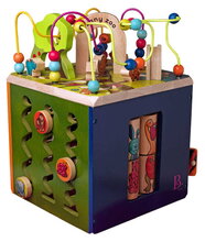 Drevená interaktívna kocka Zany Zoo B-Toys s aktivitami od 12 mes BTBX1004Z