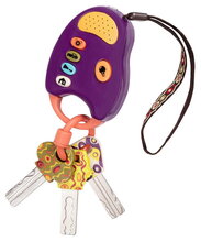 Kľúče k autu FunKeys B-Toys so zvukmi a svetlom fialové od 6 mes BTBX1200Z