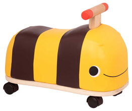 Drevené odrážadlo Včielka B-Toys s otočnými kolieskami od 18 mes BTBX1779Z