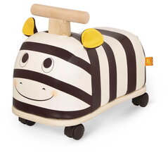 Drevené odrážadlo Zebra B-Toys s otočnými kolieskami od 18 mes BTBX1949Z