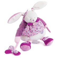Plyšový zajačik Activity Doll Lapin Cerise Doudou et Compagnie so zrkadielkom a hrkálkou ružový 30 cm v darčekovom balení od 0 mes DC2705