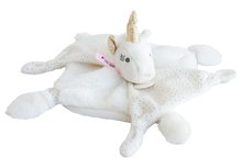 Plyšový jednorožec na maznanie Unicorn Lucie la Licorne Doudou et Compagnie biely 25 cm v darčekovom balení od 0 mes